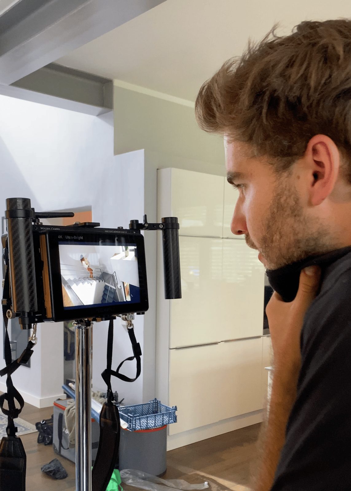 Regie und Kunde am Monitor