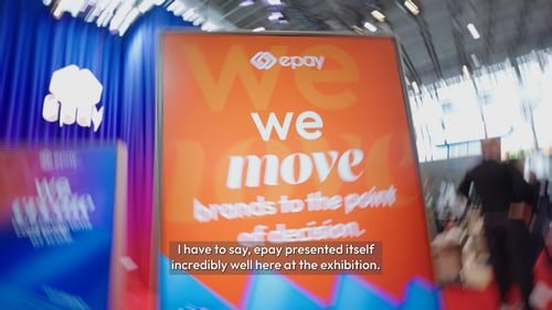Standbild aus dem Messefilm für epay auf der EuroShop